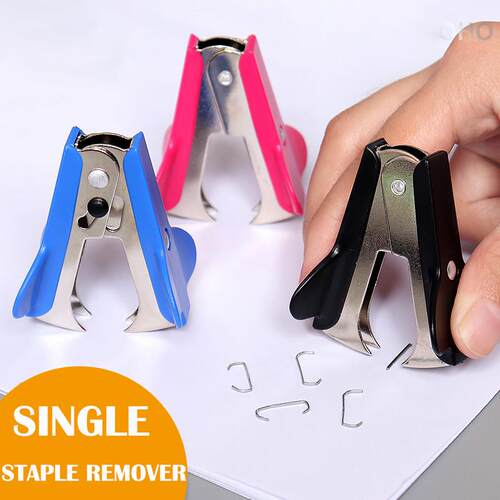 Creative 3 Colors Metal Comfortable Handheld Staple Remover