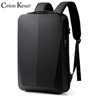 CeionKeust背包防水商务旅行包可放游戏本硬壳双肩包大容量电脑包