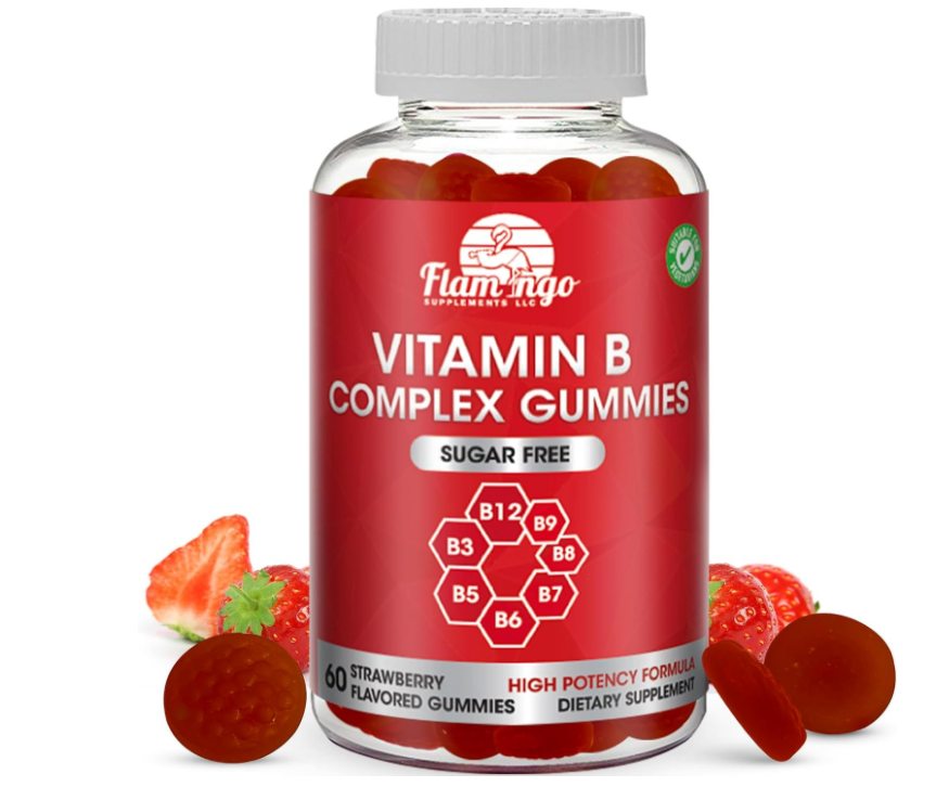 美国lamingo Supplements无糖维生素 B复合软糖B12 B7 B6 B3(烟酸