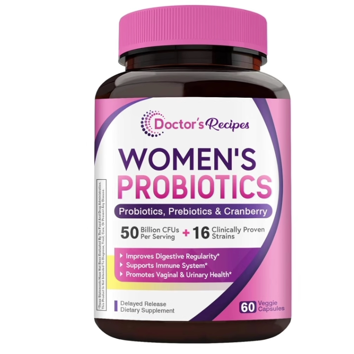 美国Doctor's Recipes 女士益生菌500亿单位 蔓越莓泌尿健康60粒