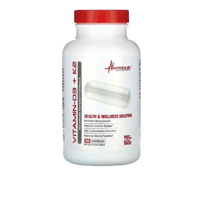 美国Metabolic Nutrition 维生素 D3 + K2 90 粒胶囊
