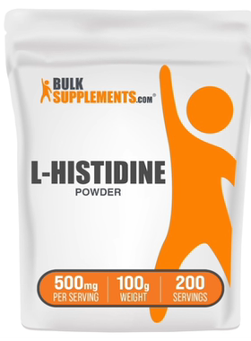 美国BulkSupplements.com L-组氨酸粉 L组氨酸补充剂500毫克100g