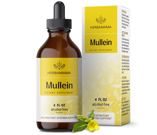 美国 HERBAMAMA Mullein肺部滴剂 纯素毛蕊叶提取物用于肺部清洁