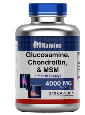 美国tnvitamins氨基酸葡萄糖 软骨素和 MSM补充剂4000毫克240粒