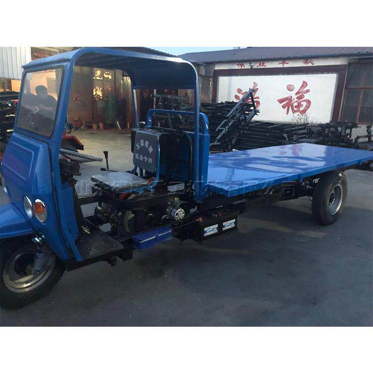 建筑工程自卸车 加长平板柴油三轮车 农用托运后卸式三轮摩托车