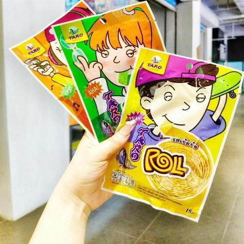 6袋*15g泰国711便利店Taro鳕鱼卷2m长鳕鱼丝泰乐天休闲 零食品