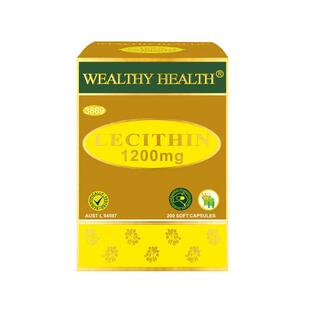 澳洲直邮WealthyHealth富康大豆卵磷脂胶囊200粒中老年心血管健康