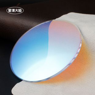 大宽脸色盲色弱镜片树脂镜片红绿片双面镀膜透明色可配近视有度数
