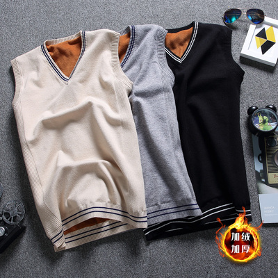 潮流百搭V领无袖坎肩背心马甲