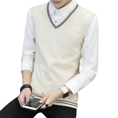 百搭V领背心毛衣马甲可选加绒