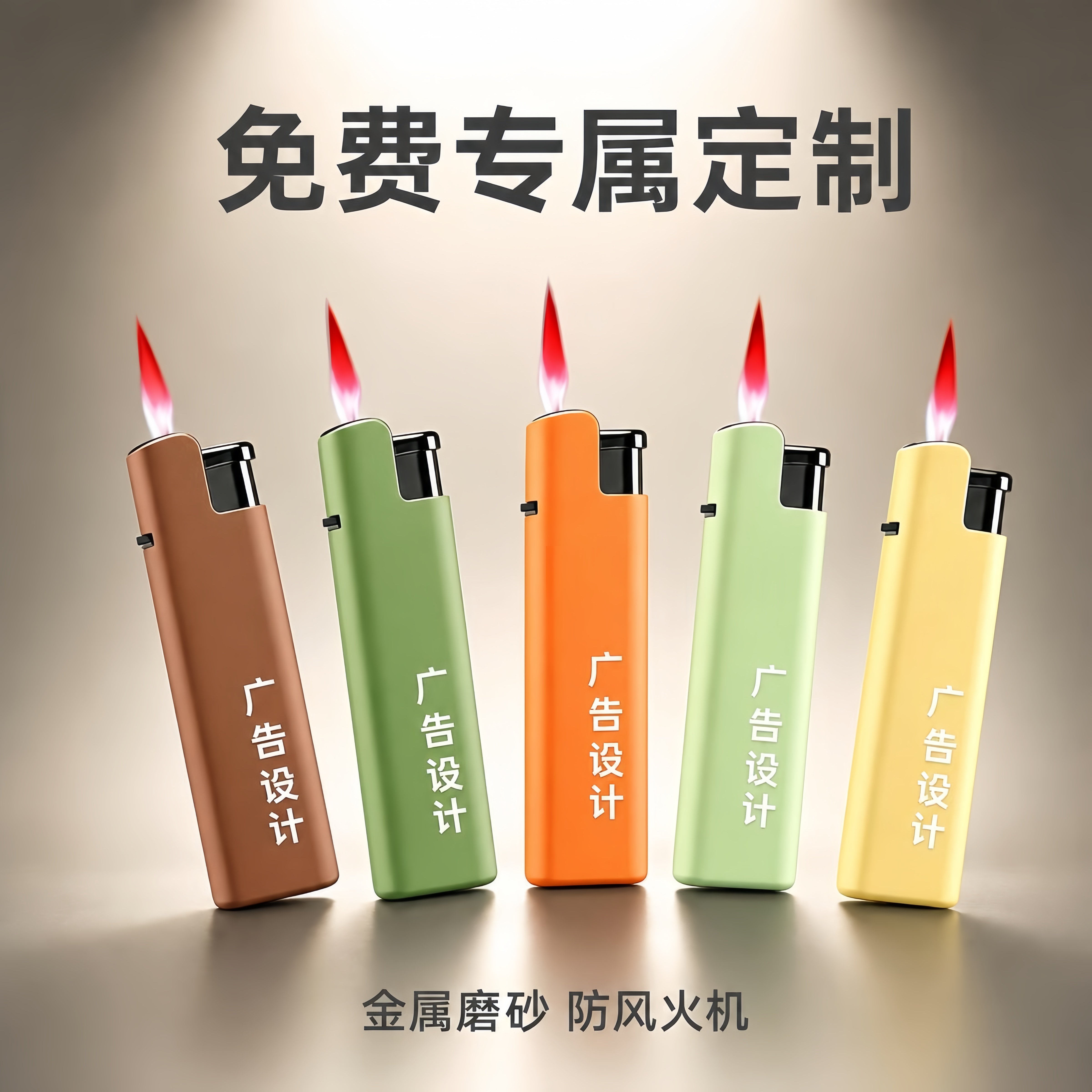 金属硅胶防风红焰支持免费设计
