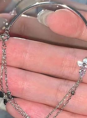 韩版气质蝴蝶链条手链女生夏ins小众百搭高级感手饰网红闺蜜手镯