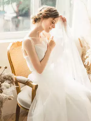 Mantingfang (waltz)travel light wedding dress 2021 new female forest super fairy simple license registration dress