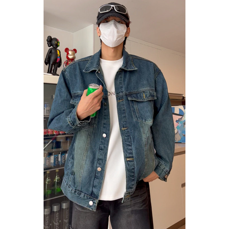 美式学院牛仔外套潮牌男士夏季高级感免烫宽松夹克DY296-P95,男装牛仔裤,星座808A-1