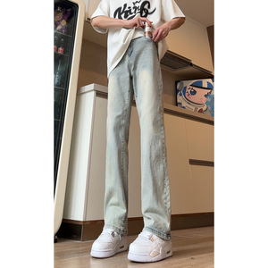 男春季潮流百搭直筒阔腿裤子港风复古宽松休闲长裤DY182-P60图片
