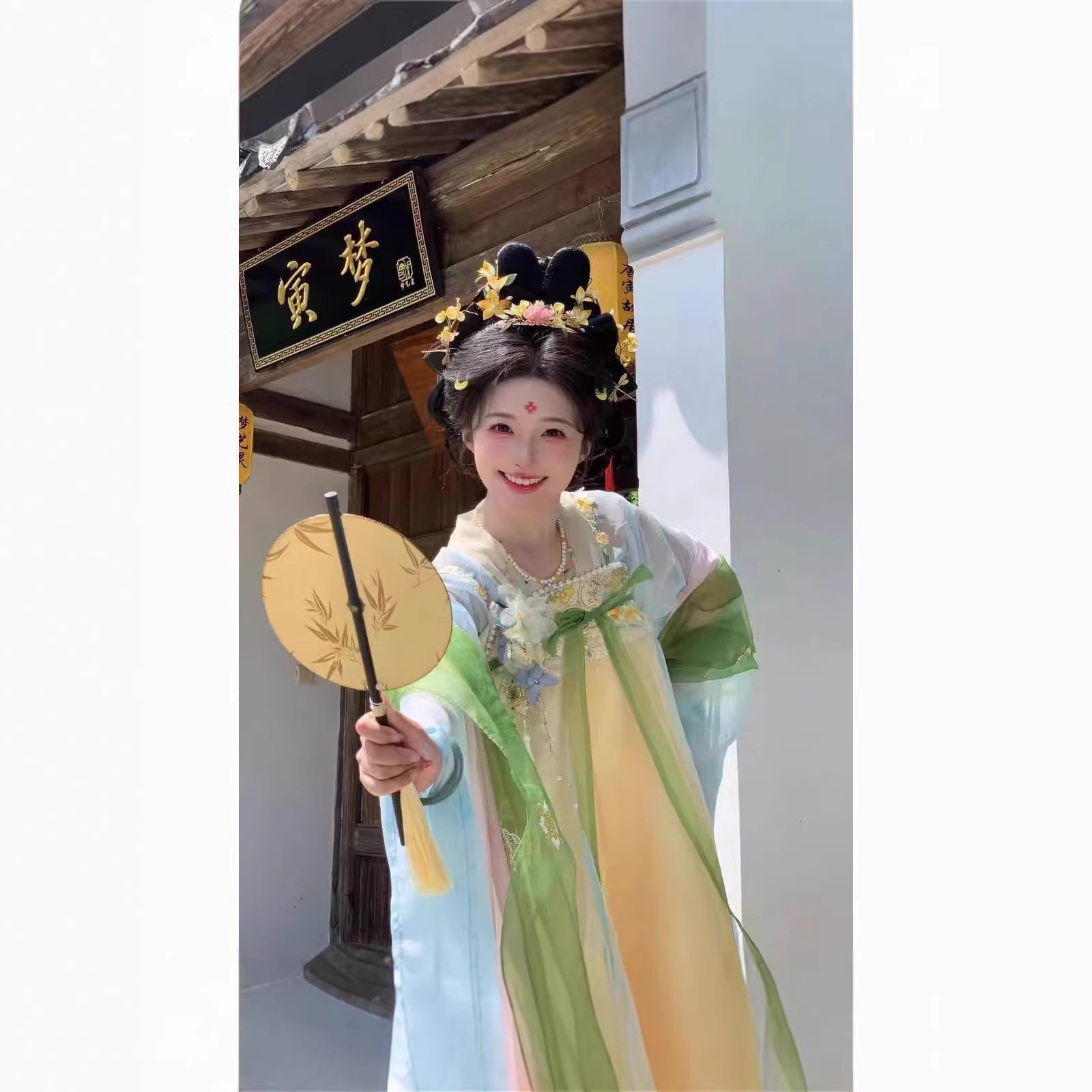 唐制汉服成人迎春刺绣一片齐胸破裙日常飘逸国风超仙对襟春夏套装