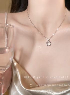 精致猫眼石吊坠项链女2025新款轻奢锁骨链配饰高级感百搭轻奢颈链