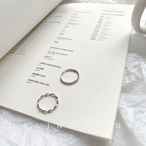 冷淡风波浪纹麻花可调节开口戒指