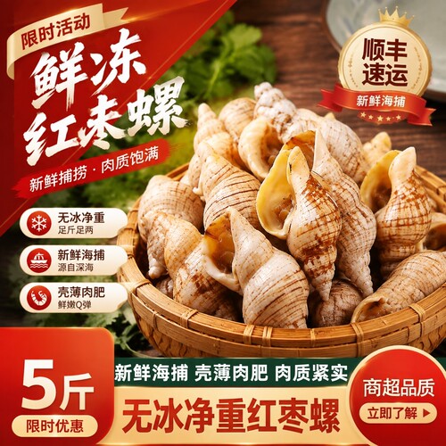 辽宁丹东鲜冻贝贝螺白玉螺