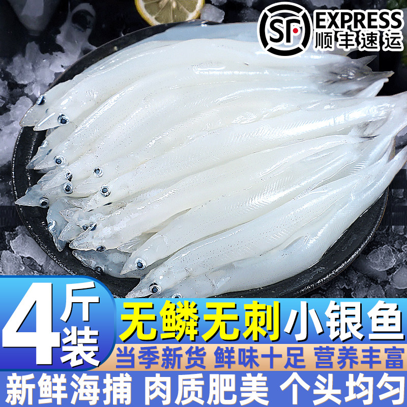 新鲜银鱼冷冻淡水大号银鱼正宗无骨无刺面条鱼孕妇儿童辅食小银鱼