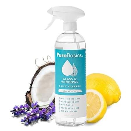 Pure Basics Window and Glass Cleaner - Plant Based Formul