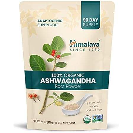 Himalaya Organic Ashwagandha Powder， Adaptogenic Superfoo