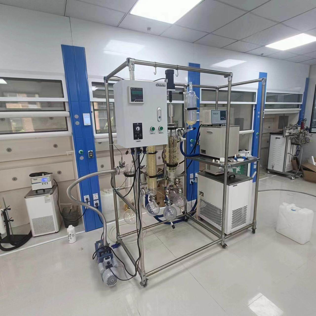 实验室薄膜蒸发器多规格短程分子蒸馏仪植物精油溶液提纯蒸发器