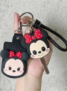 方形卡套ic卡电梯卡水滴蓝色门禁卡钥匙套改装卡通创意钥匙扣情侣