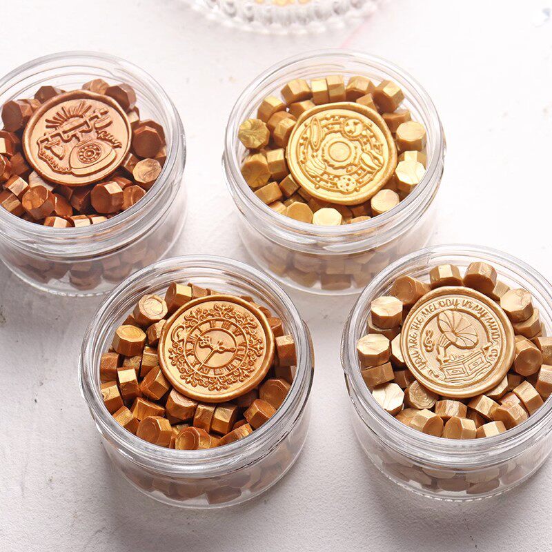 diy复古金属质感火漆蜡粒婚礼请柬信封封口高光泽印章蜡封便宜
