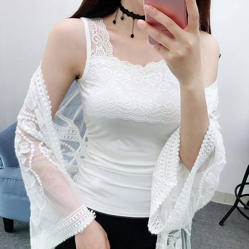 吊带背心女西装内搭性感无袖上衣蕾丝莫代尔打底衫西服抹胸式大码