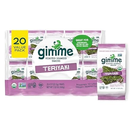 Gimme Seaweed - Teriyaki - 20 Count - Organic Roasted Sea