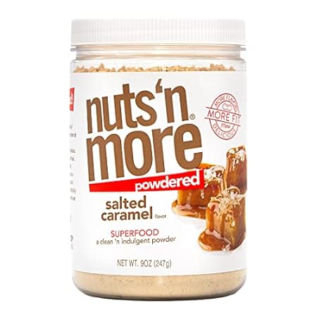 Nuts‘N More Salted Caramel Peanut Butter Powder， All Nat