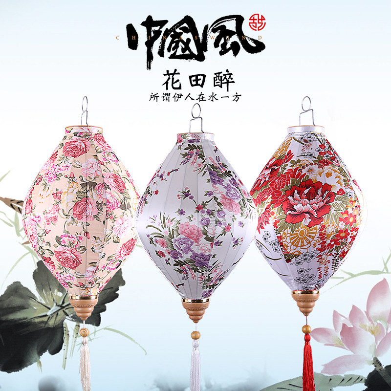 定制灯笼长方形中秋节国庆节冬瓜拉丝实木儿童卡通户外防水仿古灯图片