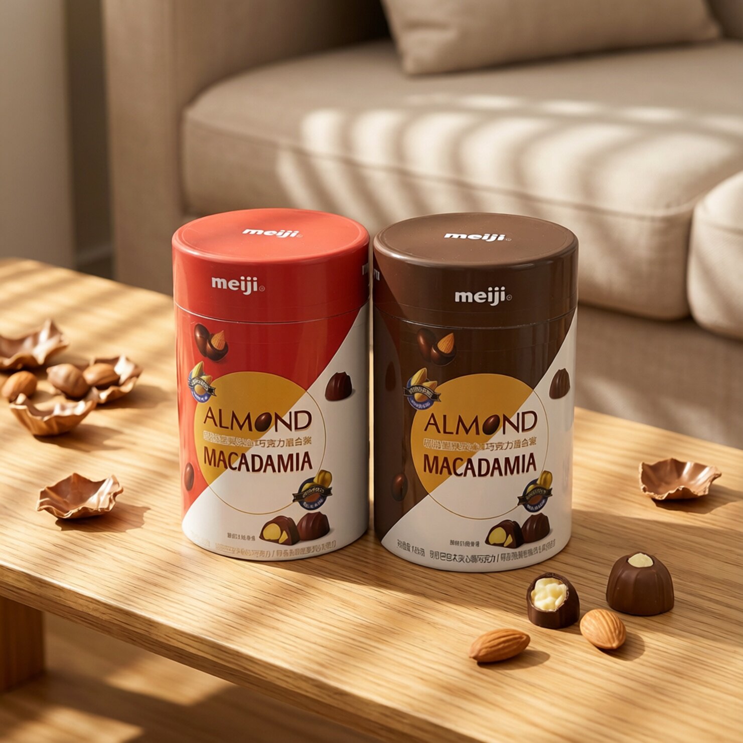 明治澳洲坚果夹心 巴旦木夹心 黑/巧克力混合装