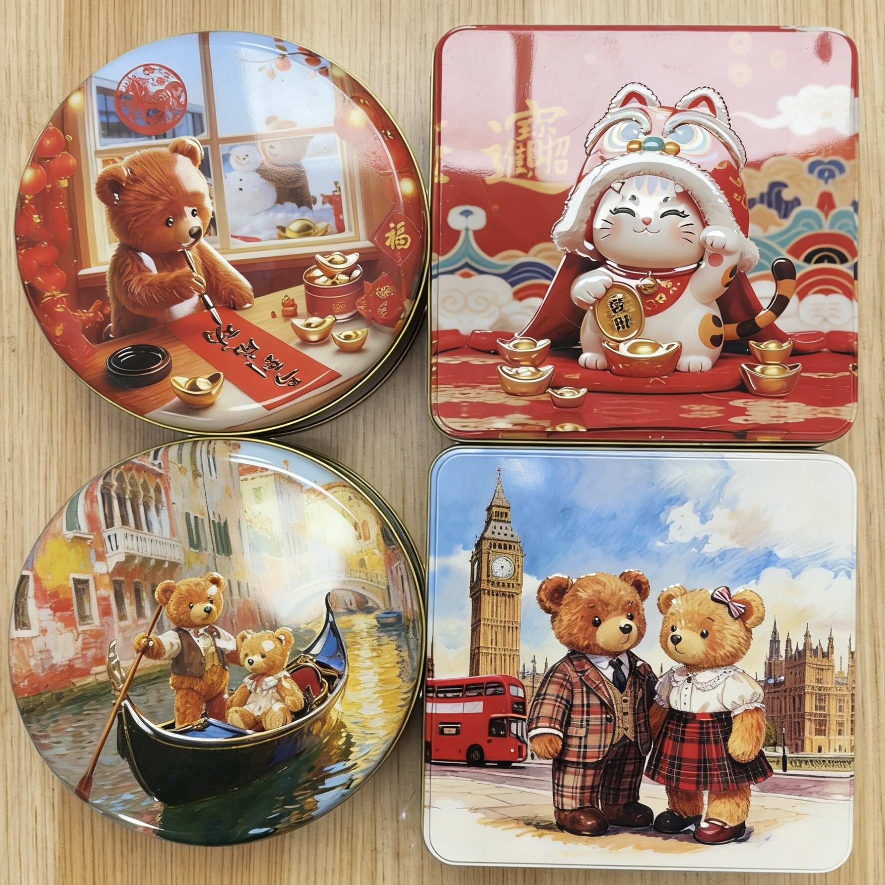 【限用日期2026.9.16】黄油曲奇 什锦饼干小熊铁盒曲奇饼干系列