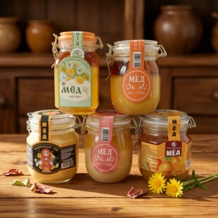 杰克熊牌 俄罗斯进口 椴树蜜蒲公英蜂蜜系列 限用日期2026.6.5