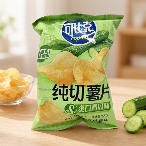 临期特价 可比克 爽口黄瓜味纯切薯片【限用日期2027.5.12】