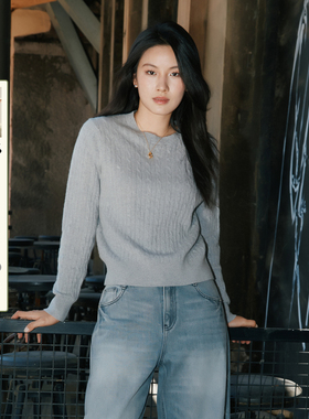 bbfer本依凡100%纯山羊绒女装多色套头圆领针织衫0036