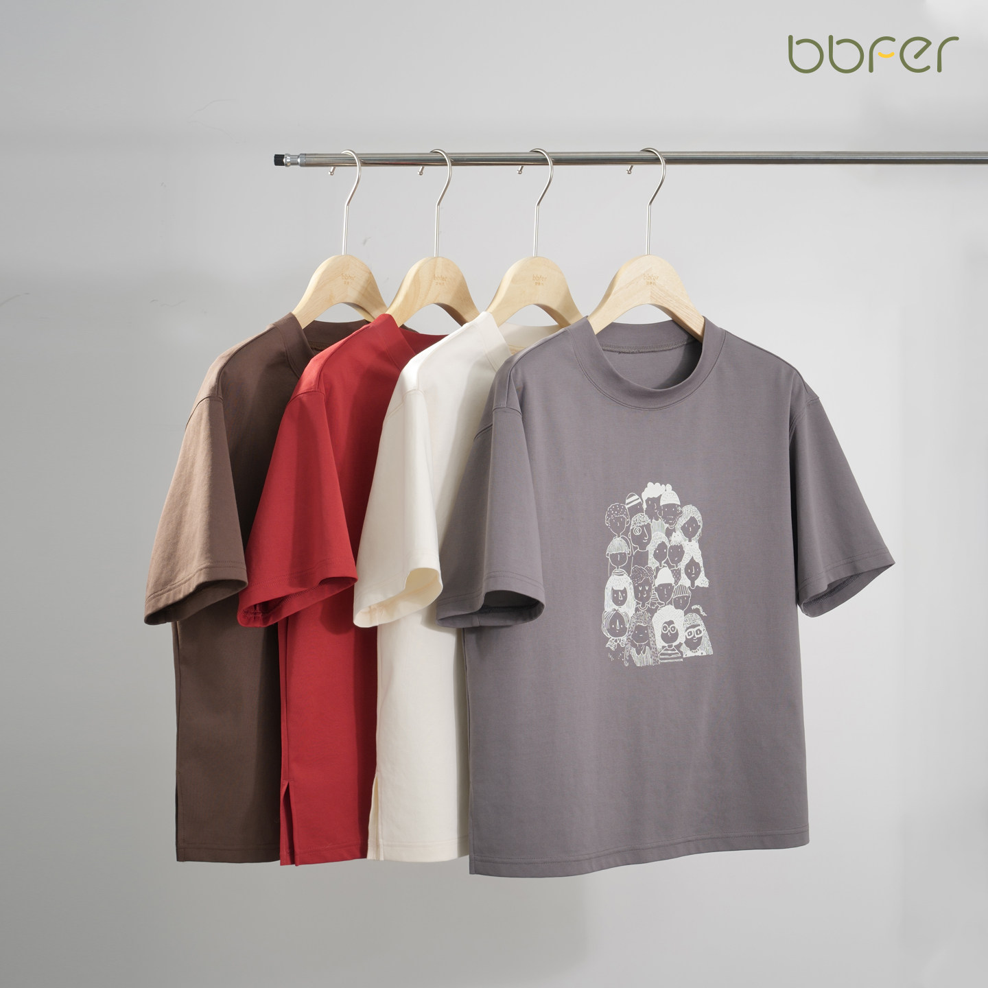 BBFER本依凡宽松小立领T恤怀旧学院风印花短袖女上衣内搭0498,女装/女士精品,T恤,淘宝优惠券,粉丝福利购,淘宝优惠卷