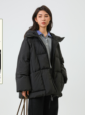 bbfer本依凡冬季连帽羽绒服女短款加厚保暖面包服外套0274