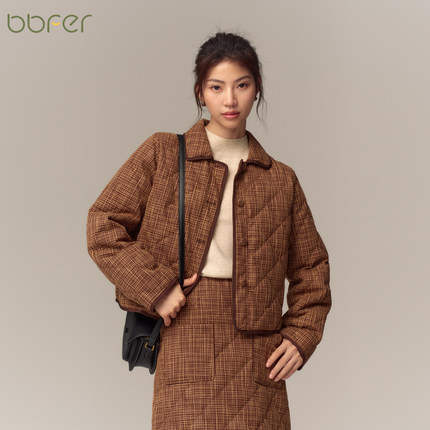 bbfer本依凡千金玛德琳冬季短羽绒服女翻领外套90白鸭绒SSSYR0252