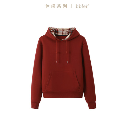 宽松休闲套头衫连帽加厚卫衣百搭