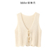 bbfer本依凡春针织马甲慵懒风宽松叠穿背心无袖 马夹外穿WYSZZ0019