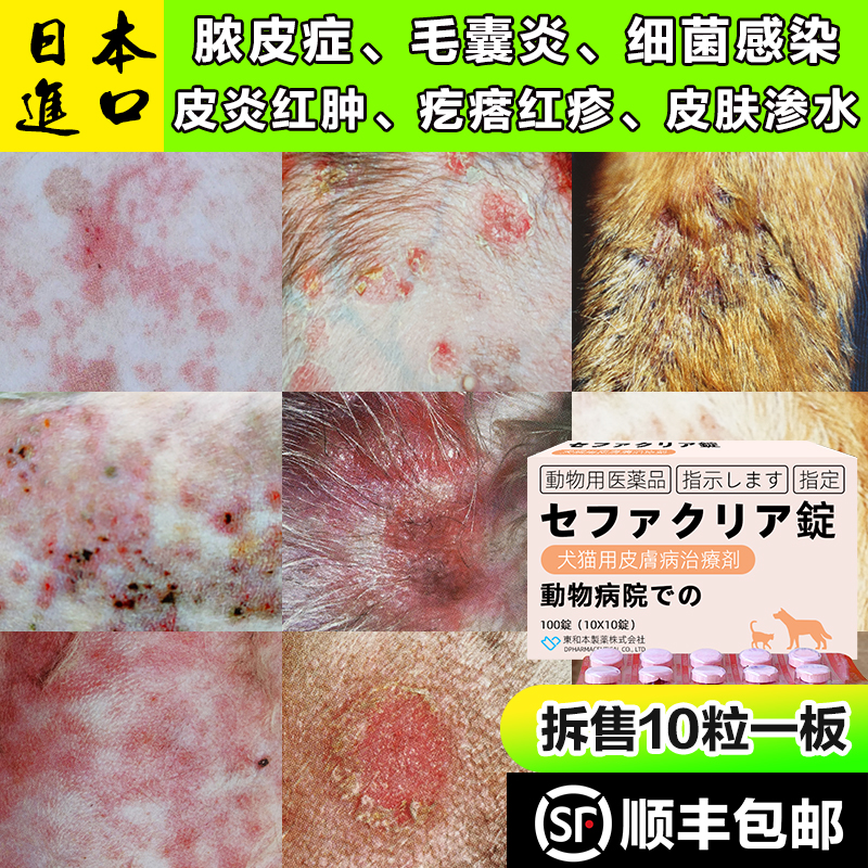 宠物狗狗皮肤病专用内服的药脓皮症皮炎湿疹细菌感染法斗柯基猫咪