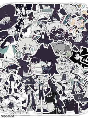 50张Fundamental Paper Education行为基准动画贴纸不干胶防水DIY