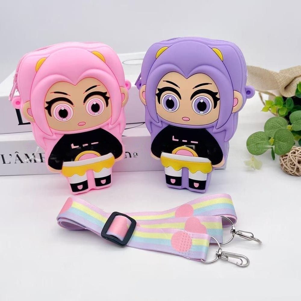 kpop猎魔女团斜挎零钱包明星偶像卡通矽胶包收纳耳机小包儿童包包,玩具/童车/益智/积木/模型,零钱包,淘宝优惠券,粉丝福利购,淘宝优惠卷
