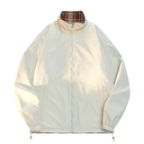 JK89新款男士两面穿格纹短款夹克男美式复古休闲外套P60，男装夹克，星座1615-1