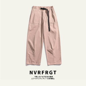 NVRFRGT美式复古机能工装休闲裤夏季高街情侣透气百搭宽松阔腿裤