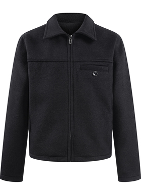 EchoForge | 羊毛夹克挺阔正肩利落版型拉链夹克外套通勤百搭