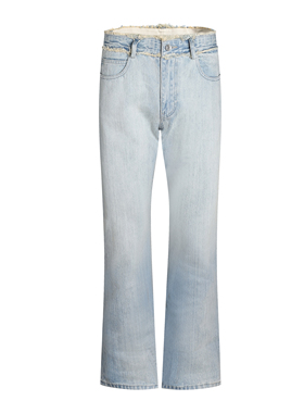 EchoForge微喇牛仔裤洗水Vintage男女长裤cleanfit奶油通勤百搭